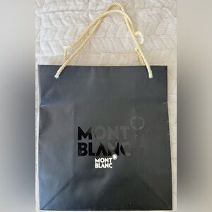 Mont Blanc Black Shopping Gift Bag w/rope handles